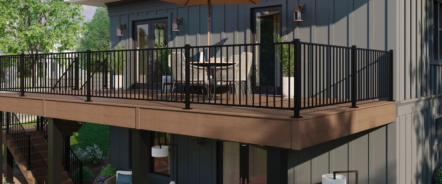 Trex Enhance Steel Railing installed on deck